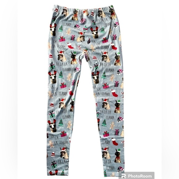Francescas Christmas Llama Leggings - Size M/L - Picture 1 of 9
